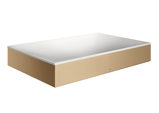 Axor Suite 24" x 16" Solid Surface Brushed Bronze Square Sink Without Overflow