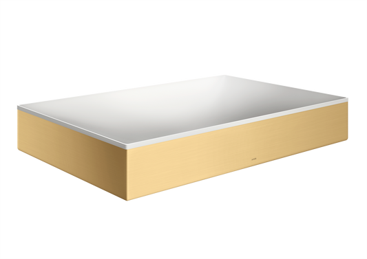 Axor Suite 24" x 16" Solid Surface Brushed Gold Optic Sink Without Overflow