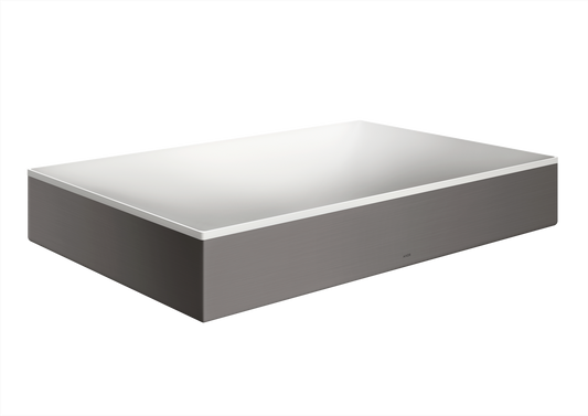 Axor Suite 24" x 16" Solid Surface Brushed Black Chrome Sink Without Overflow