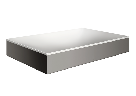 Axor Suite 24" x 16" Solid Surface Polished Black Chrome Sink Without Overflow