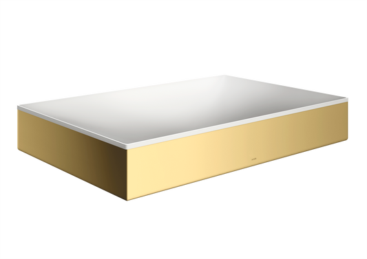 Axor Suite 24" x 16" Solid Surface Polished Gold Optic Sink Without Overflow