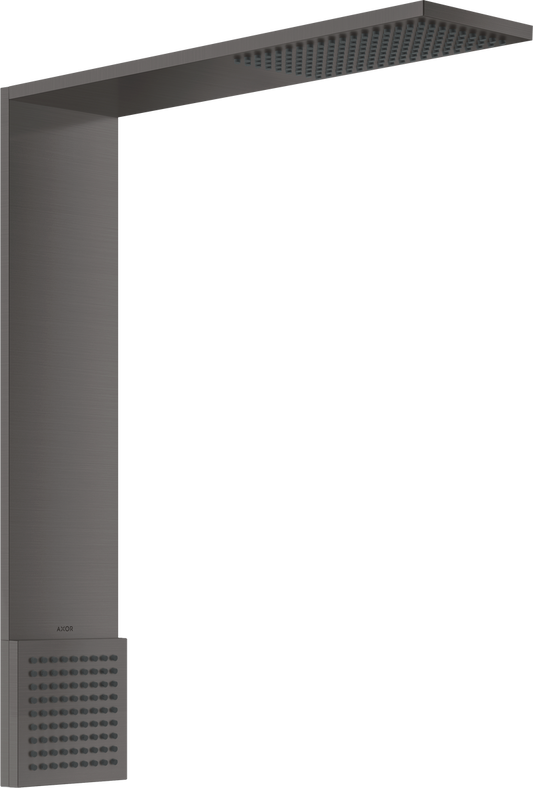 Axor ShowerComposition 1.75 GPM 2-Jet Overhead Shower 1-Jet Shoulder Shower Brushed Black Chrome Shower Module