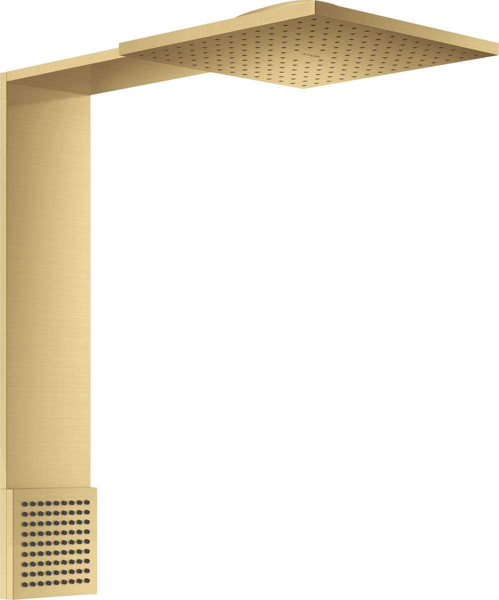 Axor ShowerComposition 1.75 GPM 2-Jet Overhead Shower 1-Jet Shoulder Shower Brushed Gold Optic Shower Module