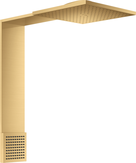 Axor ShowerComposition 1.75 GPM 2-Jet Overhead Shower 1-Jet Shoulder Shower Brushed Gold Optic Shower Module
