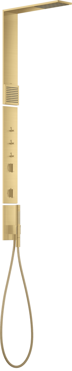 Axor ShowerComposition 1.75 GPM Brushed Gold Optic Shower Column Set