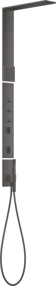 Axor ShowerComposition 1.75 GPM Brushed Black Chrome Shower Column Set