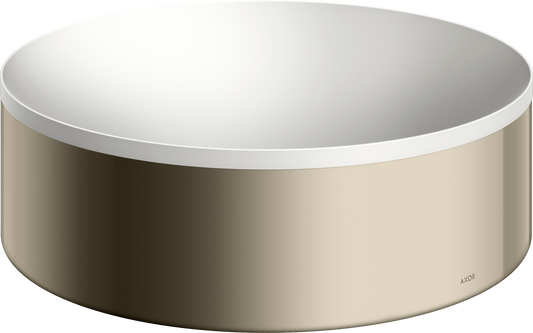 Axor Suite 11" Solid Surface Polished Nickel Round Sink Without Overflow