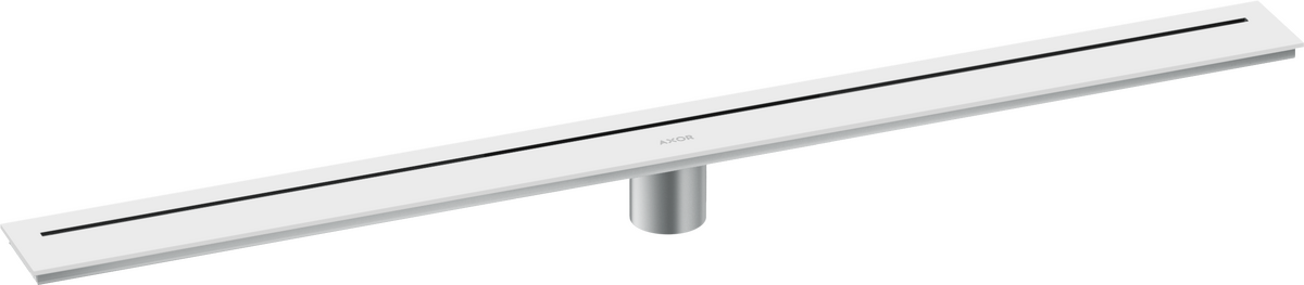 Axor 36" Stainless Steel Floor Installation Matte White Drain