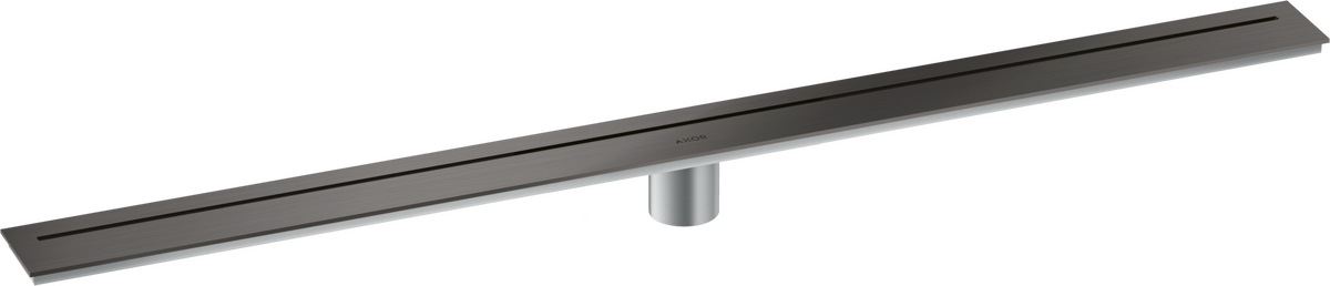 Axor 39" Stainless Steel Floor Installation Brushed Black Chrome Drain