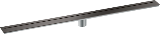 Axor 39" Stainless Steel Floor Installation Brushed Black Chrome Drain