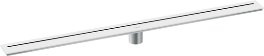 Axor 39" Stainless Steel Floor Installation Matte White Drain
