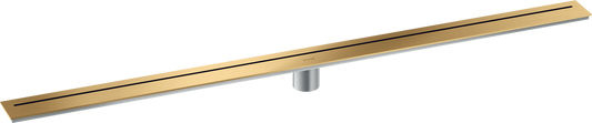 Axor 47" Stainless Steel Floor Installation Brushed Gold Optic Drain