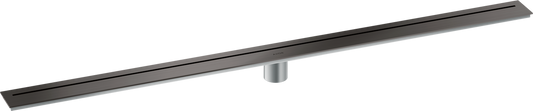 Axor 47" Stainless Steel Floor Installation Brushed Black Chrome Drain