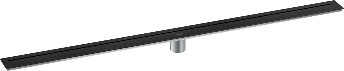 Axor 47" Stainless Steel Floor Installation Matte Black Drain