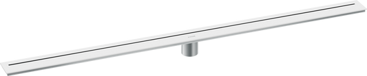 Axor 47" Stainless Steel Floor Installation Matte White Drain