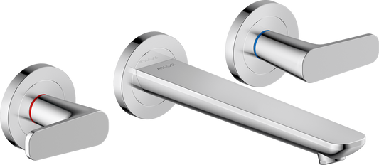 Axor Citterio C 1.2 GPM Lever Handle Wall Mounted Chrome Widespread Faucet Trim With Escutcheons