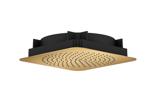Axor Citterio C 1.75 GPM 270 Square 1-Jet Flush Ceiling Brushed Gold Optic Showerhead