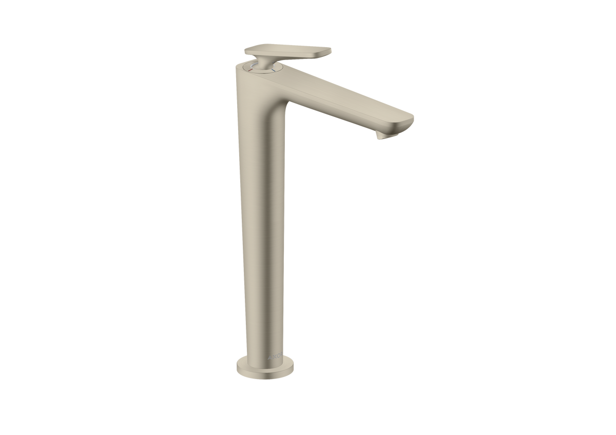 Axor Citterio C 1.2 GPM Single Hole Lever Handle Brushed Nickel Faucet Without CoolStart and Pop-Up Drain