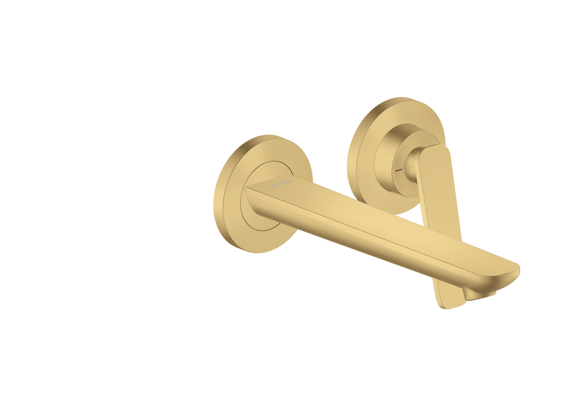 Axor Citterio C 1.2 GPM Single Handle Wall Mounted Brushed Gold Optic Faucet Trim Without Pop-Up Drain