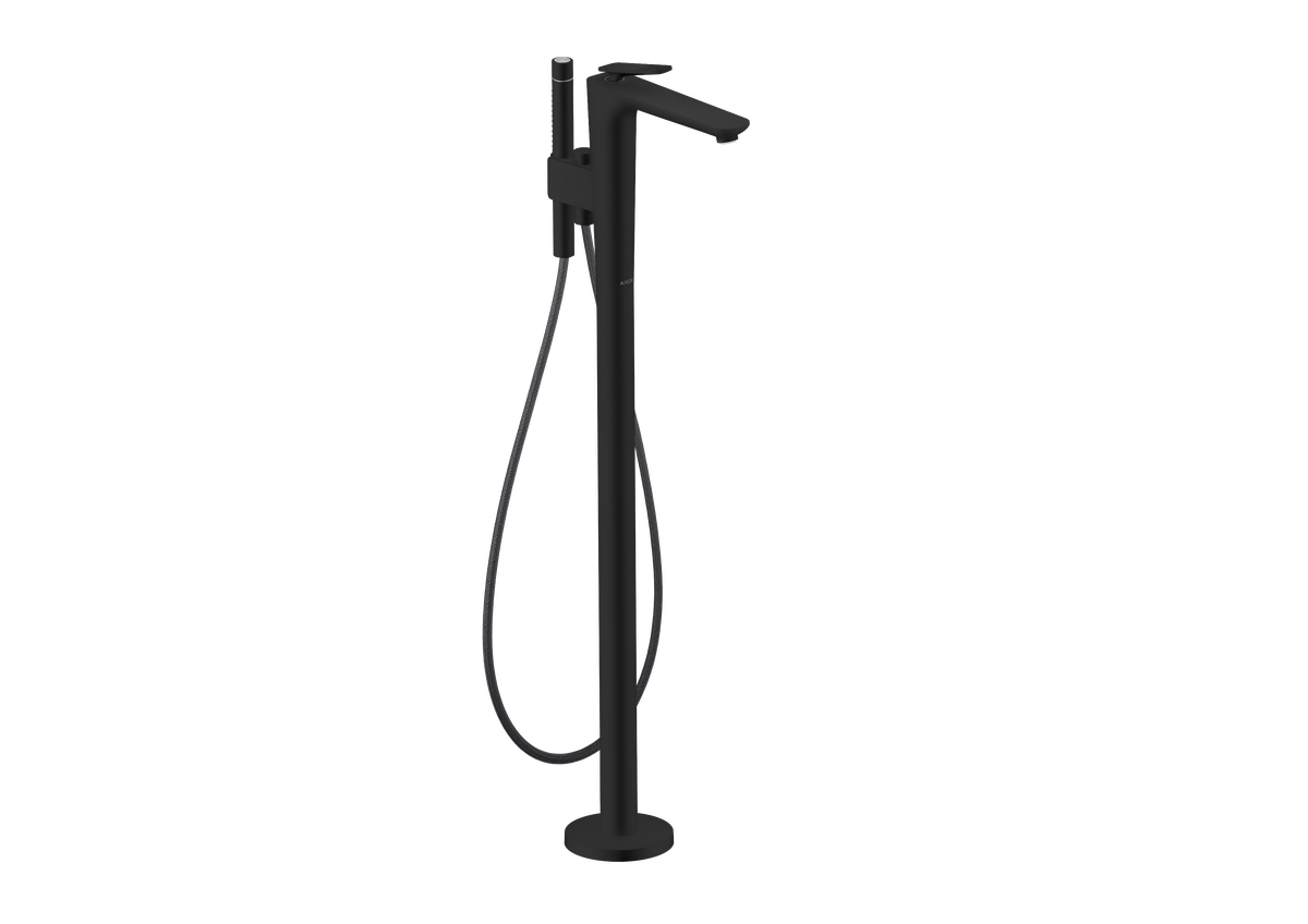 Axor Citterio C 1.75 GPM Matte Black Freestanding Tub Filler Trim With Handshower