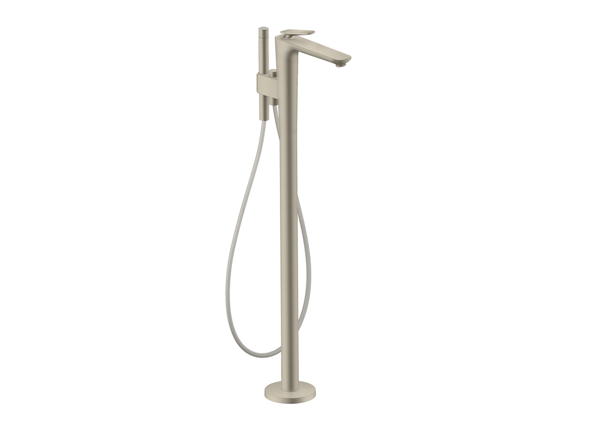 Axor Citterio C 1.75 GPM Brushed Nickel Freestanding Tub Filler Trim With Handshower