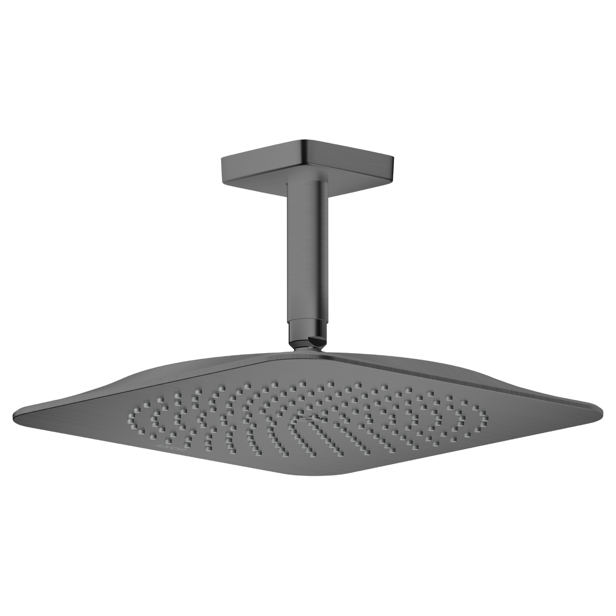 Axor Citterio C 2.5 GPM 1-Jet 270 Square Brushed Black Chrome Showerhead With Ceiling Connection