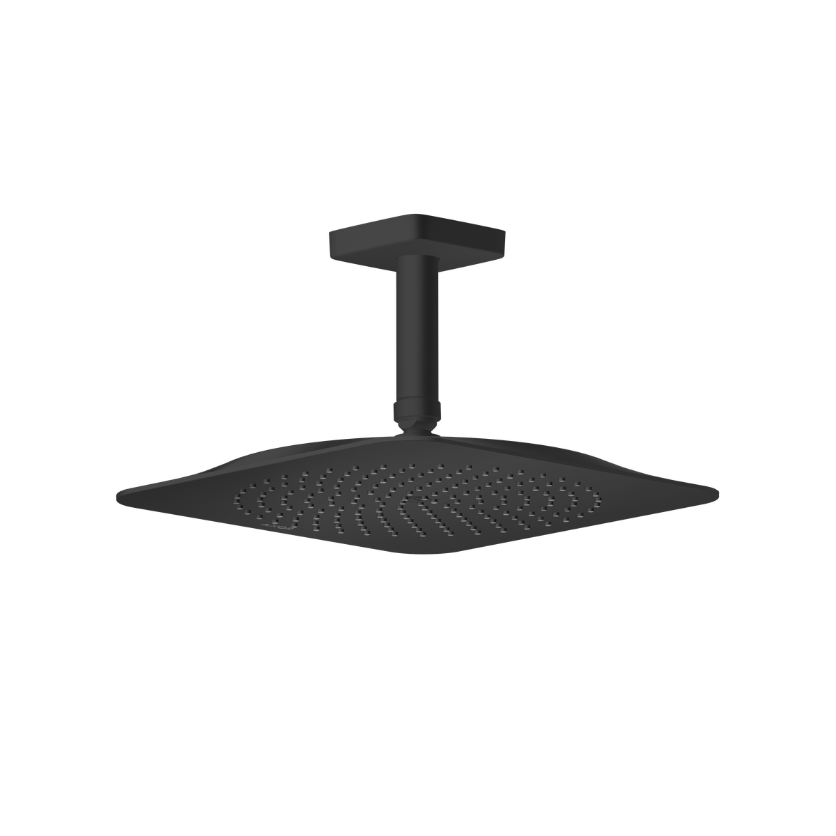 Axor Citterio C 2.5 GPM 1-Jet 270 Square Matte Black Showerhead With Ceiling Connection