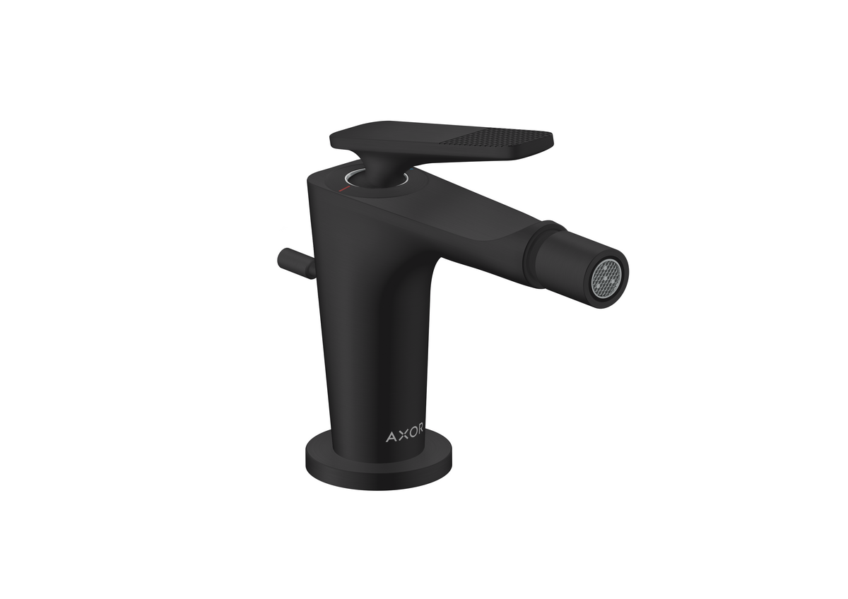Axor Citterio C 1.5 GPM Single Handle Cubic Cut Matte Black Bidet Faucet
