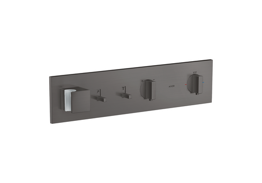 Axor ShowerComposition 2 Functions Brushed Black Chrome Thermostatic Module Trim