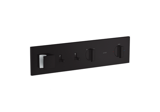 Axor ShowerComposition 2 Functions Matte Black Thermostatic Module Trim