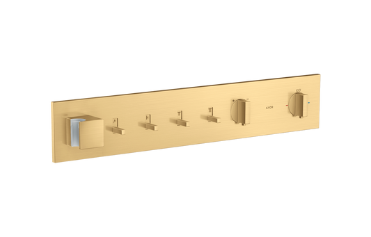 Axor ShowerComposition 4 Functions Brushed Gold Optic Thermostatic Module Trim
