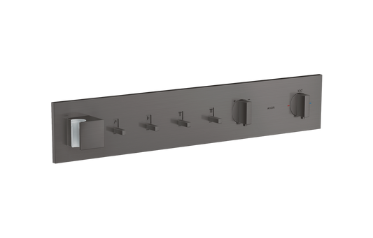 Axor ShowerComposition 4 Functions Brushed Black Chrome Thermostatic Module Trim