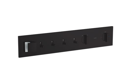 Axor ShowerComposition 4 Functions Matte Black Thermostatic Module Trim