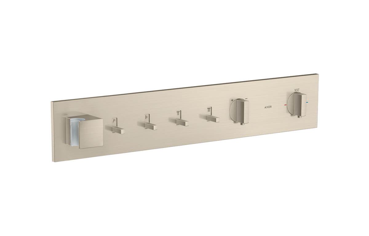 Axor ShowerComposition 4 Functions Brushed Nickel Thermostatic Module Trim