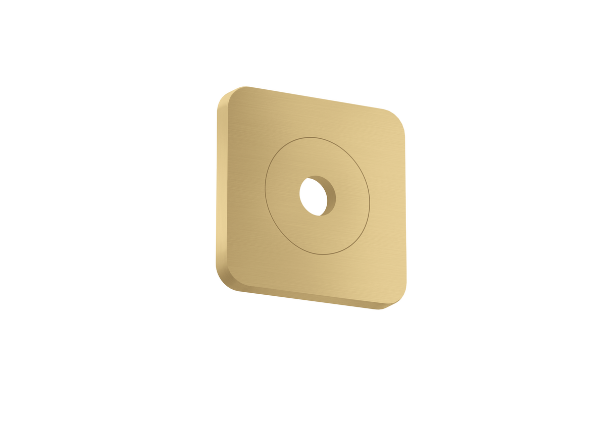 Axor Citterio C 5" x 5" SoftSquare Brushed Gold Optic Wall Plate