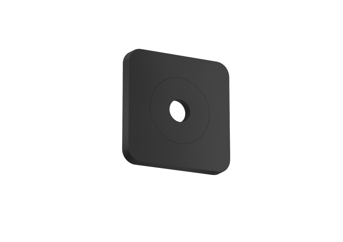 Axor Citterio C 5" x 5" SoftSquare Matte Black Wall Plate