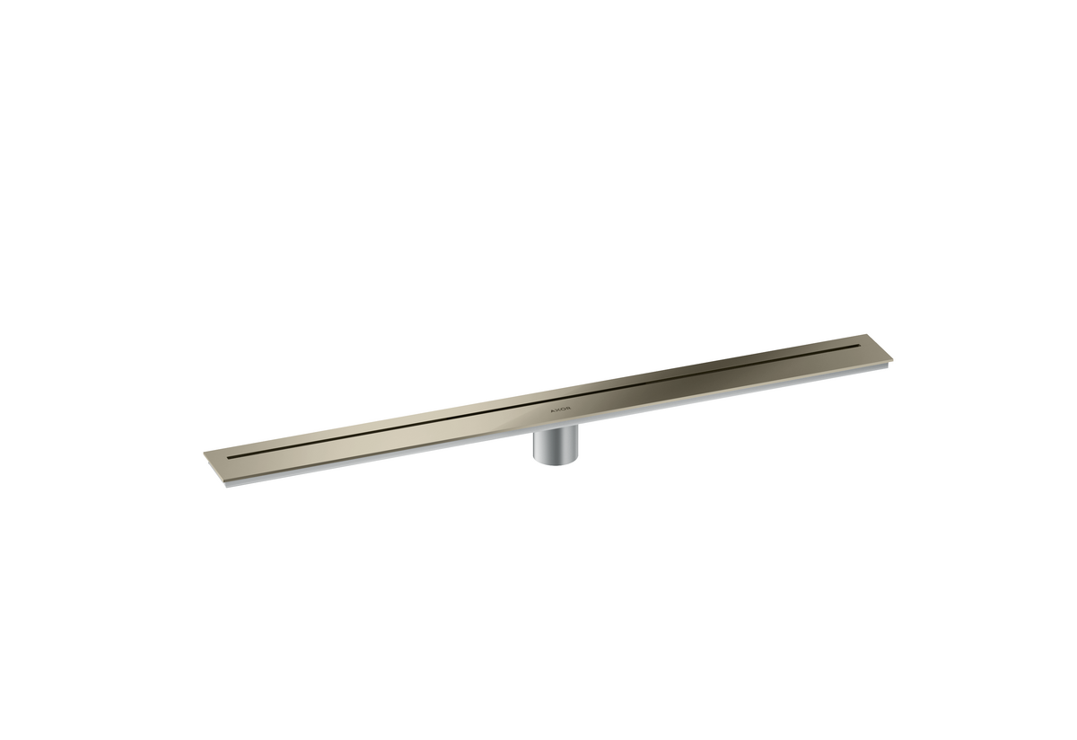 Axor 32" Stainless Steel Floor Installation Polished Nickel Steel Drain