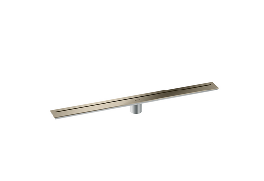 Axor 32" Stainless Steel Floor Installation Polished Nickel Steel Drain