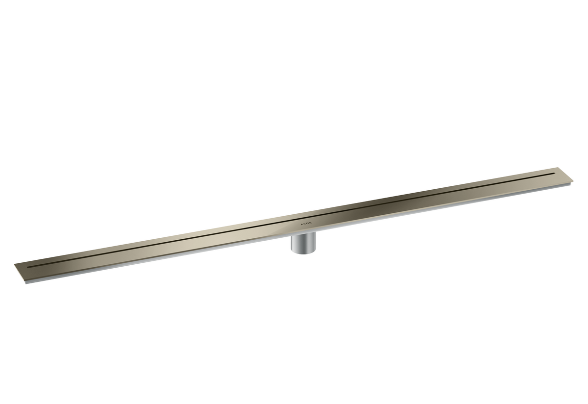 Axor 47" Stainless Steel Floor Installation Polished Nickel Drain