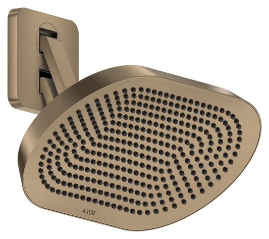 Axor ShowerSphere 1.75 GPM 370 2-Jet Brushed Bronze Showerhead With Adjustable Showerarm