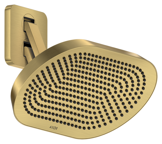 Axor ShowerSphere 1.75 GPM 370 2-Jet Brushed Gold Optic Showerhead With Adjustable Showerarm