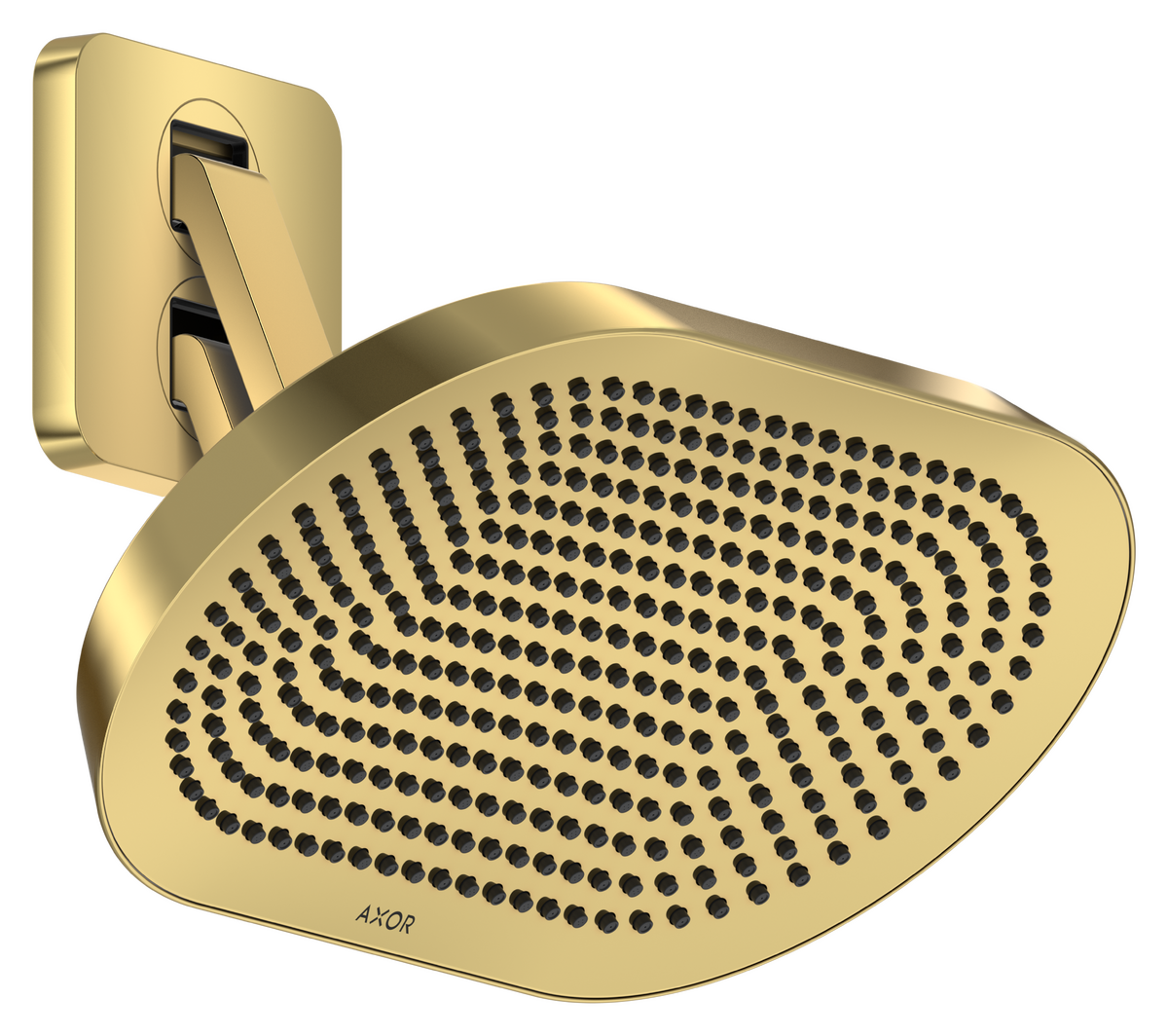 Axor ShowerSphere 1.75 GPM 370 2-Jet Polished Gold Optic Showerhead With Adjustable Showerarm
