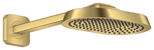 Axor ShowerSphere 1.5 GPM 250 1-Jet Brushed Gold Optic Showerhead With Shower Arm