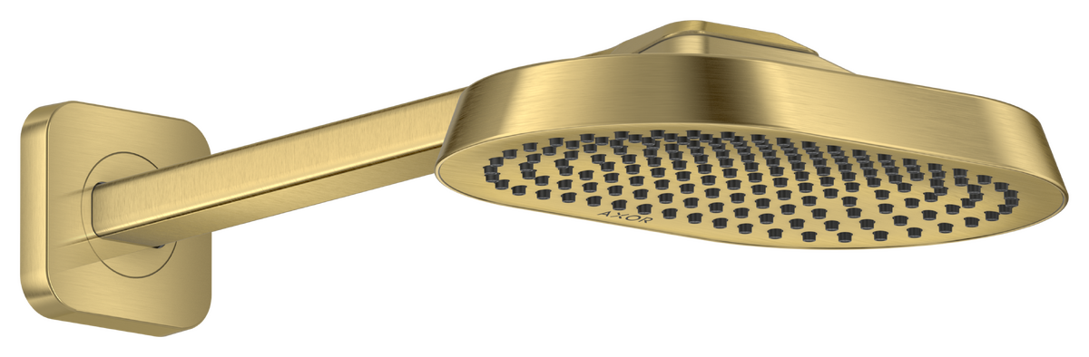 Axor ShowerSphere 1.5 GPM 250 1-Jet Brushed Brass Showerhead With Shower Arm