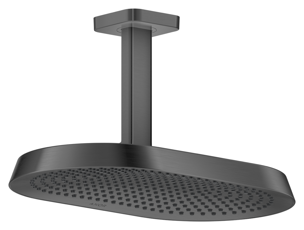 Axor ShowerSphere 2.5 GPM 370 2-Jet Ceiling Connection Brushed Black Chrome Showerhead