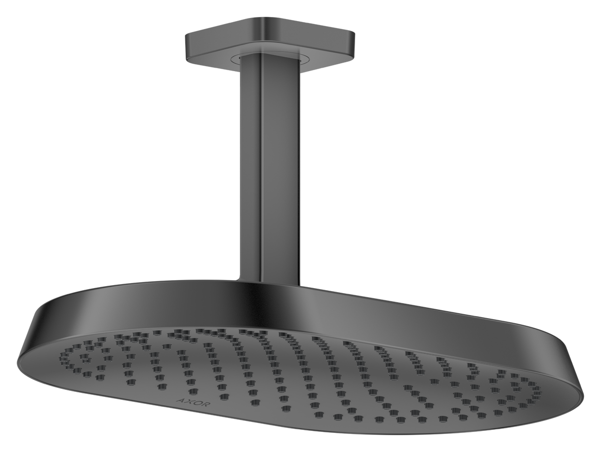 Axor ShowerSphere 2.5 GPM 370 1-Jet Ceiling Connection Polished Black Chrome Showerhead