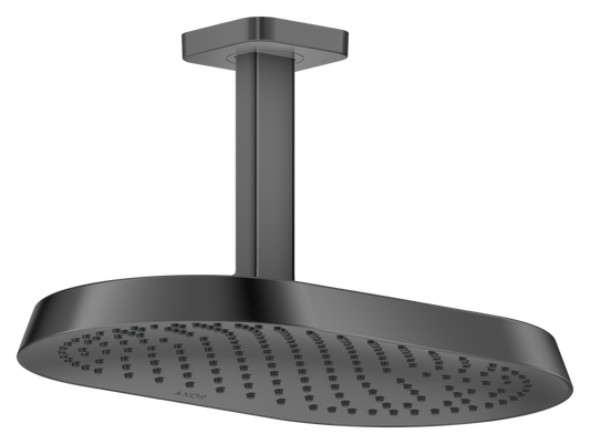 Axor ShowerSphere 2.5 GPM 370 1-Jet Ceiling Connection Polished Black Chrome Showerhead