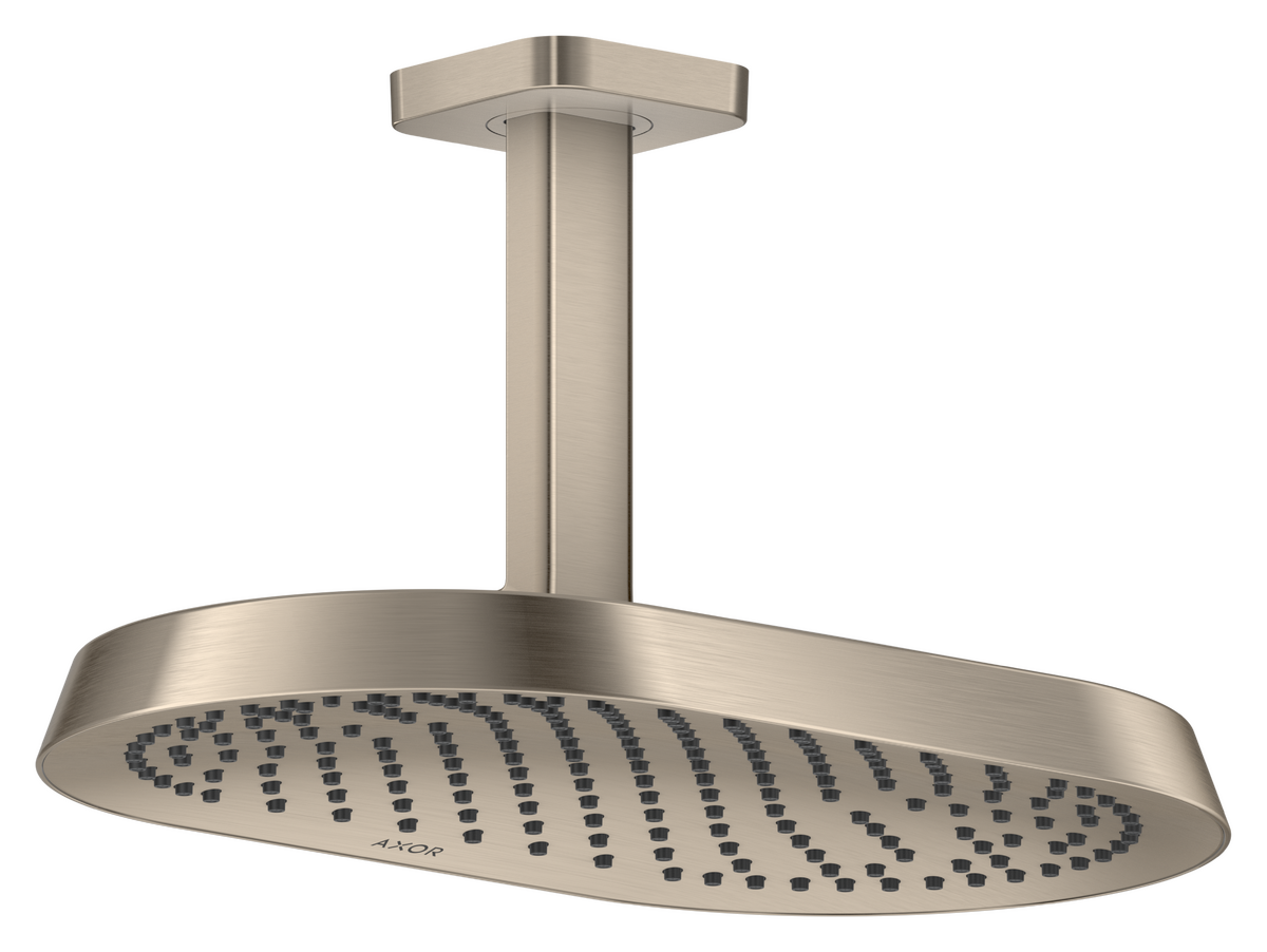 Axor ShowerSphere 2.5 GPM 370 1-Jet Ceiling Connection Brushed Nickel Chrome Showerhead