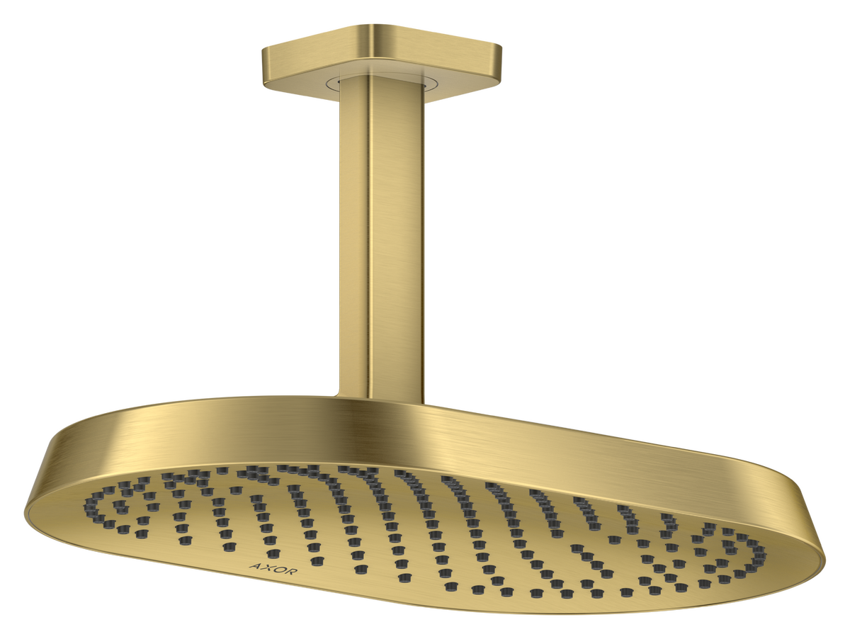Axor ShowerSphere 2.5 GPM 370 1-Jet Ceiling Connection Brushed Brass Showerhead
