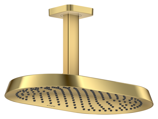Axor ShowerSphere 2.5 GPM 370 1-Jet Ceiling Connection Polished Gold Optic Showerhead